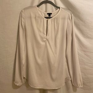 White and black polka dots blouse